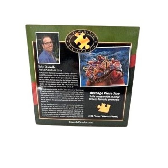 Dowdle Christmas Delivery 500-Piece Jigsaw Puzzle 16x20 Inches Santa Holiday Sce - Picture 4 of 5